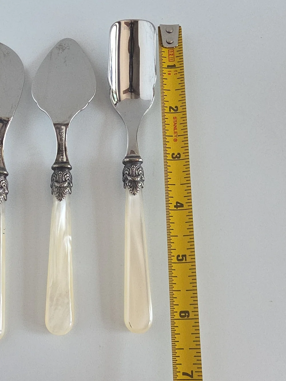 Vintage EME Inox Italy Napoleon 18/10 Sterling Silver Cheese Serving Set